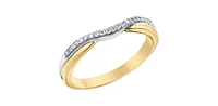 10K Yellow & White Gold 0.10cttw Diamond Ring