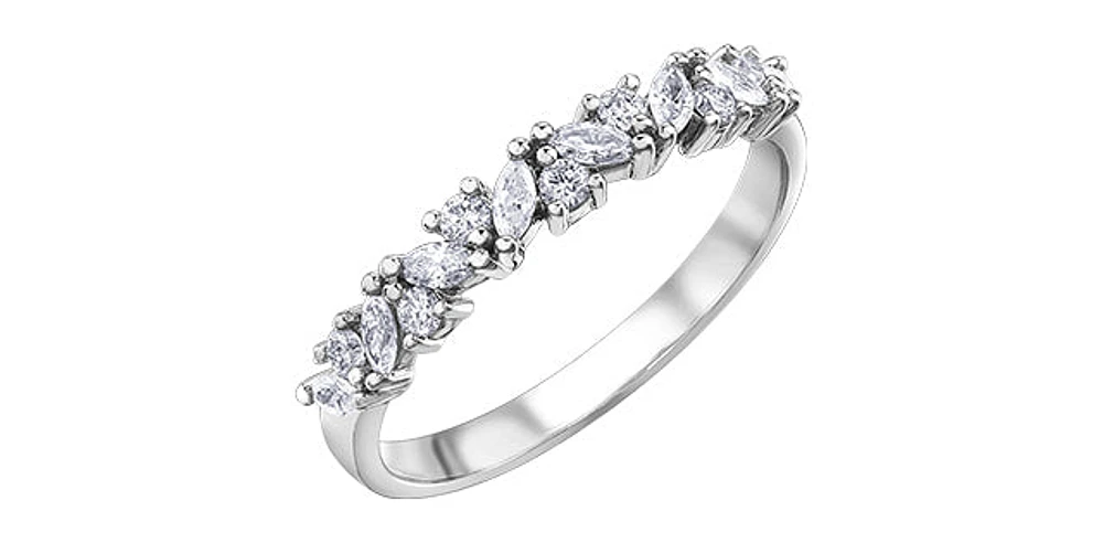 14K White Gold 0.35cttw Diamond Ring