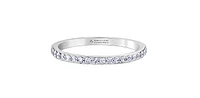 18K White Gold 0.20cttw Canadian Diamond Band - size 6.5