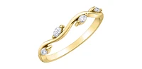 14K Yellow Gold 0.14cttw Diamond Ring