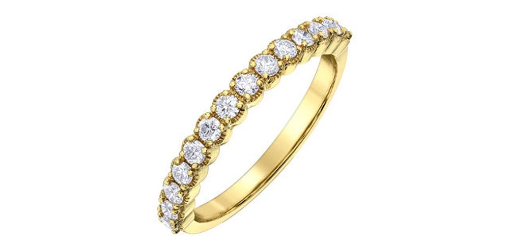 14K Yellow Gold 0.40cttw Canadian Diamond Band