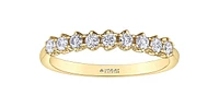 14K Yellow Gold 0.36cttw Canadian Diamond Ring - size 6.5