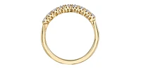 14K Yellow Gold 0.36cttw Canadian Diamond Ring - size 6.5
