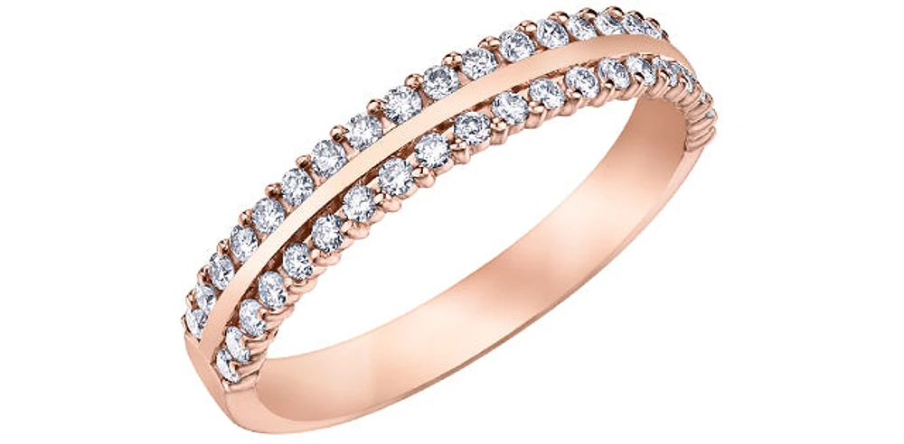 10K Rose Gold 0.33cttw Diamond Ring