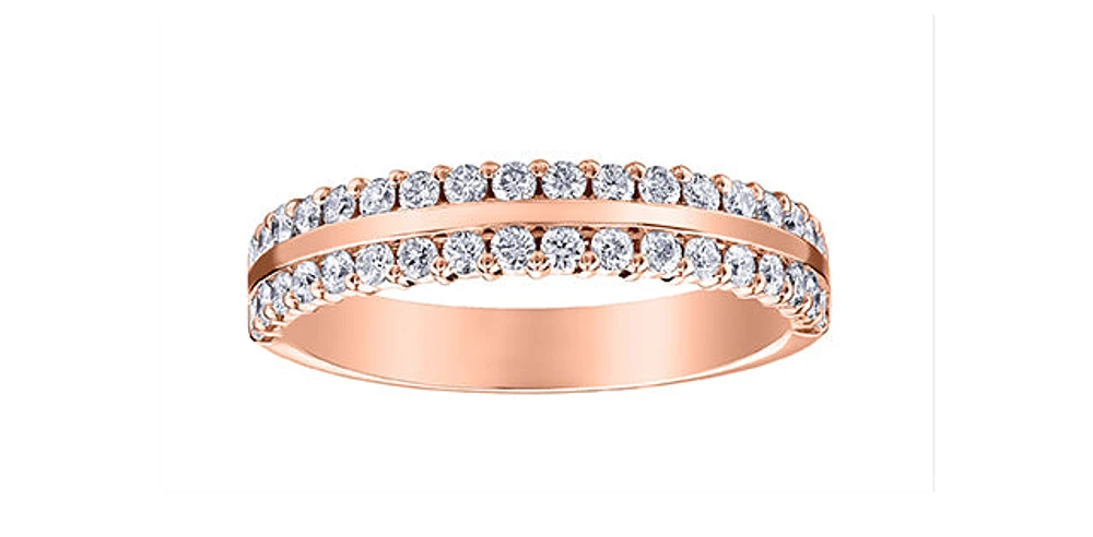 10K Rose Gold 0.50cttw Diamond Ring