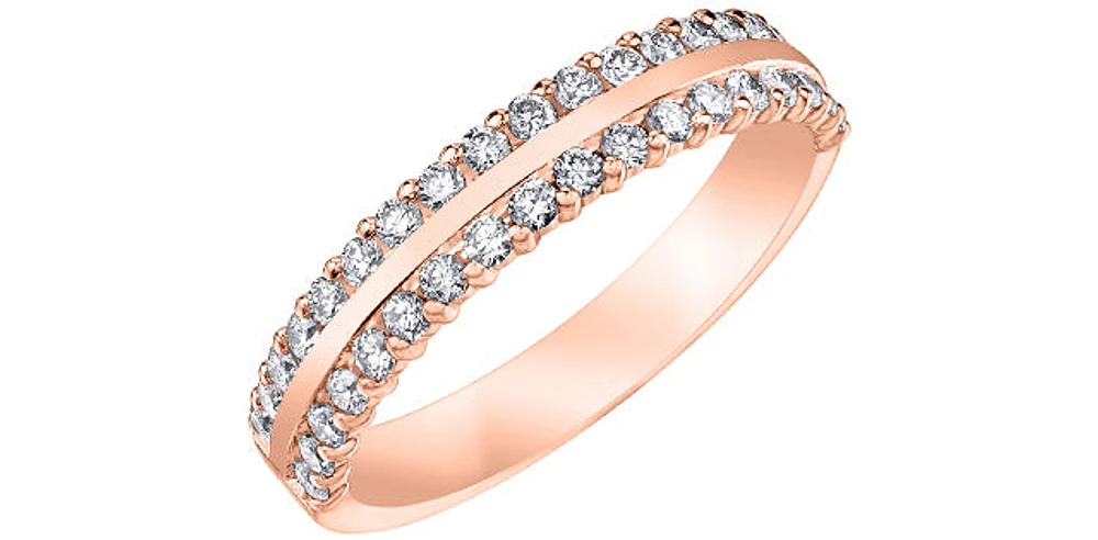 10K Rose Gold 0.50cttw Diamond Ring