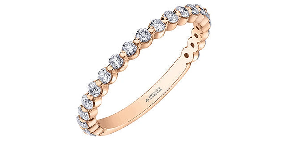 18K Rose Gold 1.00cttw Canadian Diamond Band - size 6.5