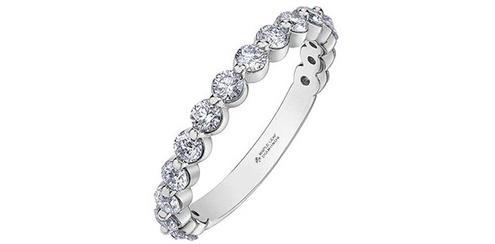 18K White Gold & Palladium Alloy (hypoallergenic) 1.00cttw Canadian Diamond Band