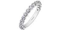 18K White Gold & Palladium Alloy (hypoallergenic) 1.00cttw Canadian Diamond Band
