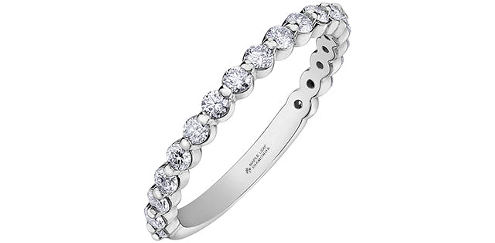 18K White Gold & Palladium Alloy (hypoallergenic) 0.60cttw Canadian Diamond Band