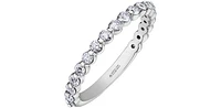 18K White Gold & Palladium Alloy (hypoallergenic) 0.60cttw Canadian Diamond Band