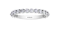 18K White Gold & Palladium Alloy (hypoallergenic) 0.75cttw Canadian Diamond Band