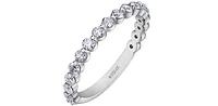 18K White Gold & Palladium Alloy (hypoallergenic) 0.75cttw Canadian Diamond Band