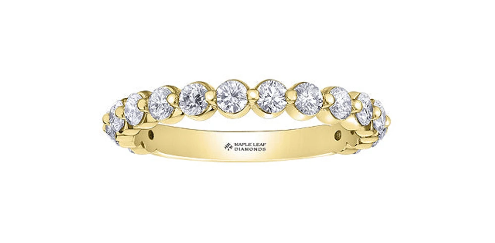 18K Yellow Gold 1.00cttw Canadian Diamond Band