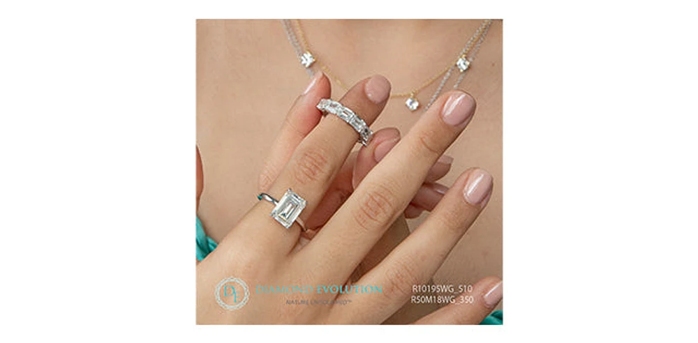 14K White Gold 3.50cttw Lab Grown Diamond Band
