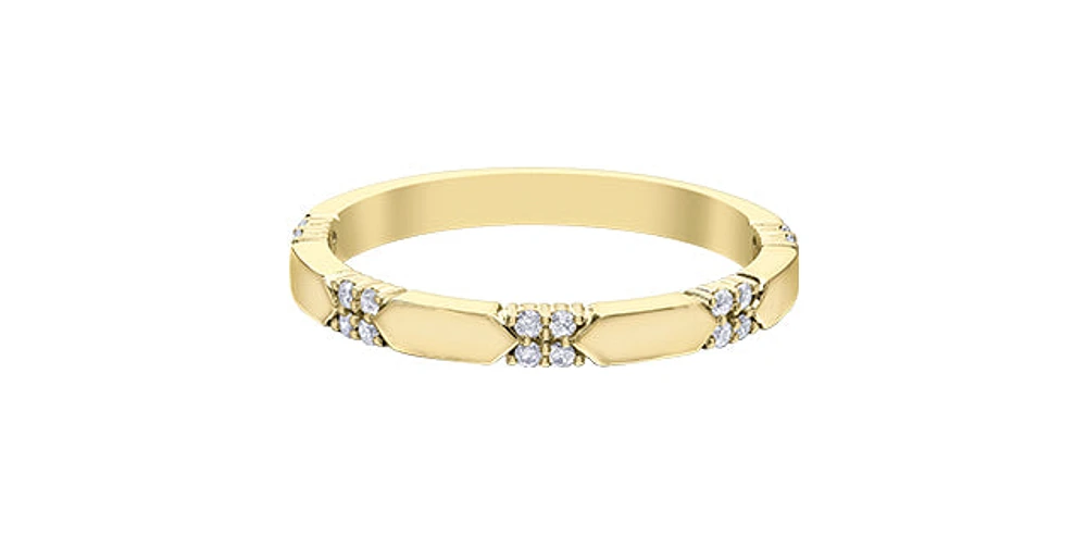 10K Yellow Gold 0.12cttw Diamond Ring