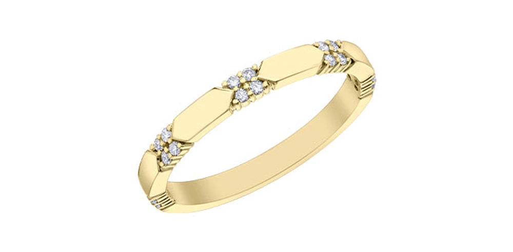 10K Yellow Gold 0.12cttw Diamond Ring
