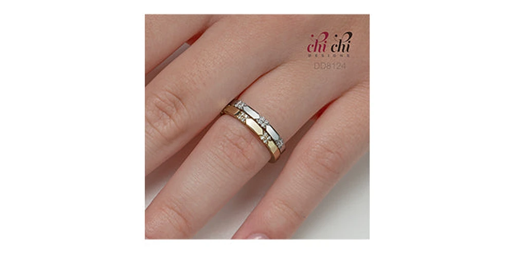 10K Yellow Gold 0.12cttw Diamond Ring