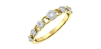10K Yellow & White Gold 0.18cttw Diamond Ring