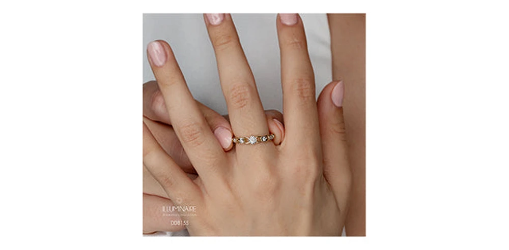 10K Yellow & White Gold 0.18cttw Diamond Ring