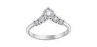 10K White Gold 0.25 cttw Diamond Ring