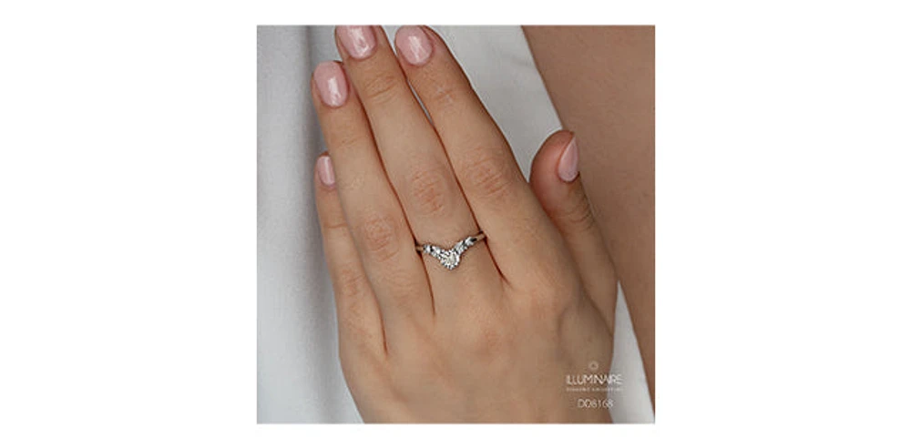 10K White Gold 0.25 cttw Diamond Ring