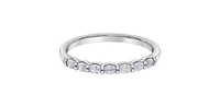 10K White Gold 0.28cttw Oval Diamond Ring - /