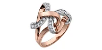 10K White & Rose Gold 0.20cttw Diamond Ring