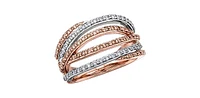 10K White & Rose Gold 0.285cttw Diamond Ring