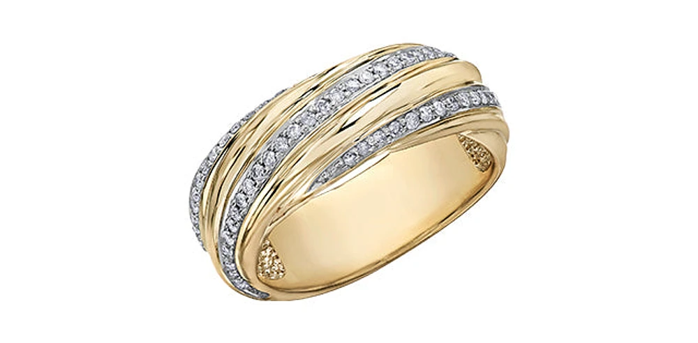 10K Yellow Gold 0.33cttw Diamond Ring