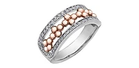 10K White & Rose Gold 0.17cttw Diamond Ring