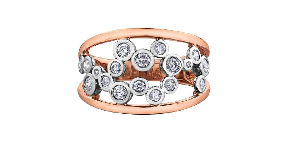 14K White & Rose Gold 0.50cttw Diamond Ring