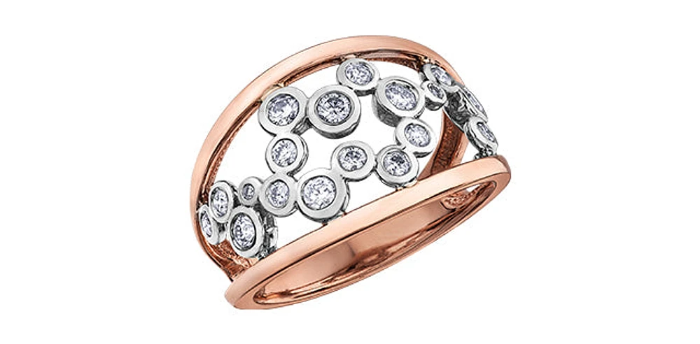 14K White & Rose Gold 0.50cttw Diamond Ring
