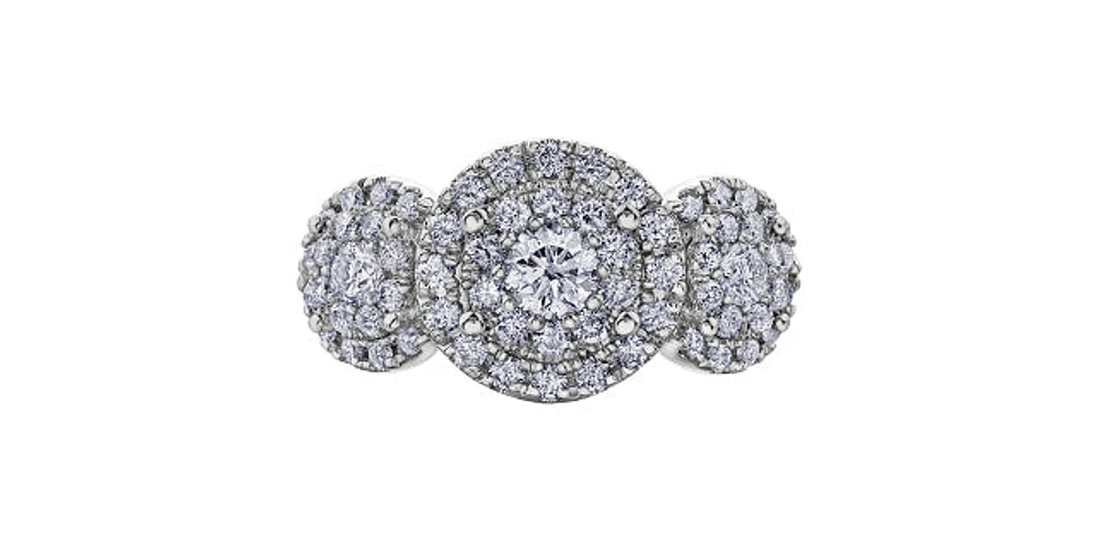 10K White Gold 1.00cttw Diamond Ring