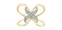10K Yellow & White Gold 0.09cttw Diamond Ring