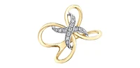 10K Yellow & White Gold 0.09cttw Diamond Ring