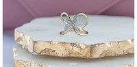 10K Yellow & White Gold 0.09cttw Diamond Ring