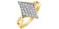 10K Yellow Gold 0.50cttw Diamond Ring - size 6.5