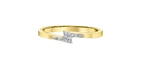 10K Yellow Gold 0.04cttw Diamond Lightning Bolt Ring