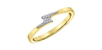 10K Yellow Gold 0.04cttw Diamond Lightning Bolt Ring