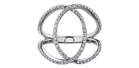 10K White Gold 0.45cttw Diamond Ring, 6.5 - /