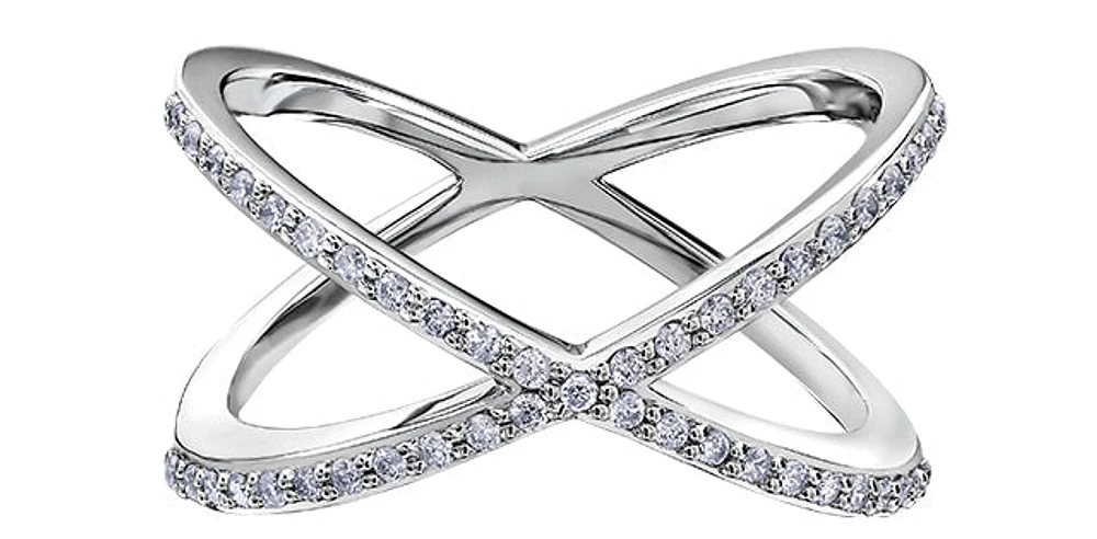 10K White Gold 0.23cttw Diamond Ring