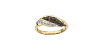 10K Yellow Gold 0.152cttw Brown Diamond Ring