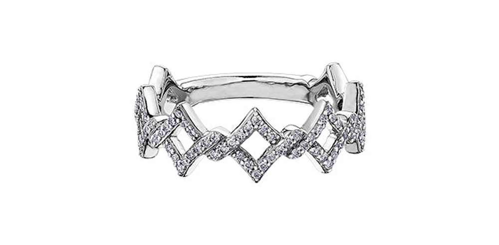 10K White Gold 0.24cttw Diamond Ring