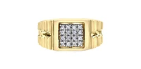 10K Yellow Gold 0.25cttw Diamond Gents Ring, 10 - /