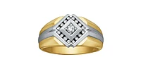 10K Yellow Gold 0.30cttw Diamond Gents Ring, 10