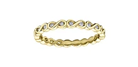 10K Yellow Gold 0.075cttw Diamond Infinity Ring
