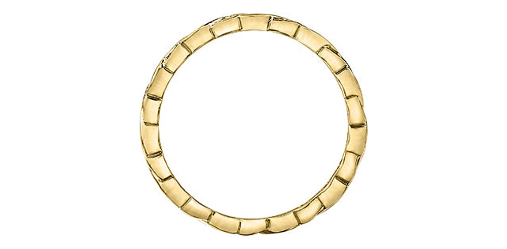 10K Yellow Gold 0.075cttw Diamond Infinity Ring