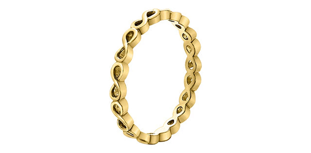 10K White or Yellow Gold Infinity Ring - /