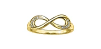 10K Yellow Gold 0.06cttw Infinity Diamond Ring